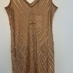 Delicate hand beaded vintage inspired dress